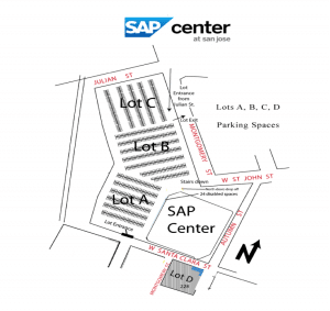 SAP Center Parking Map