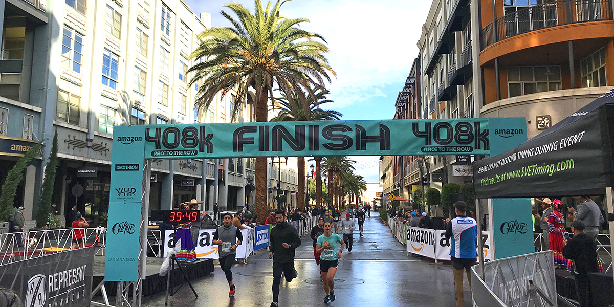 Santana Row Finish Line Experience San Jose Half Marathon & 8K